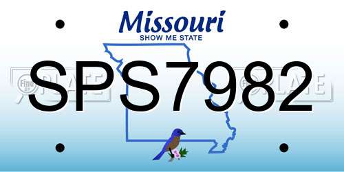 SPS7982 Missouri License Plate