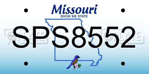 SPS8552 Missouri License Plate