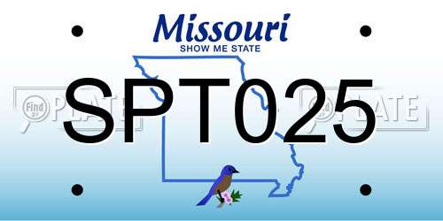 SPT025 Missouri License Plate