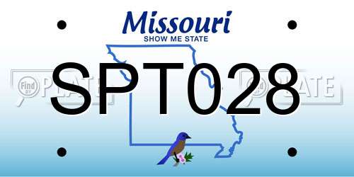 SPT028 Missouri License Plate