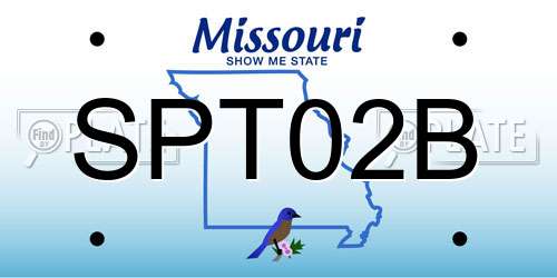 SPT02B Missouri License Plate