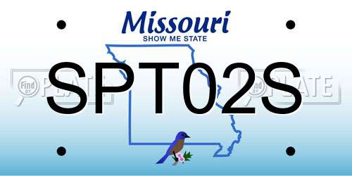 SPT02S Missouri License Plate