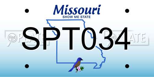 SPT034 Missouri License Plate