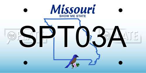 SPT03A Missouri License Plate