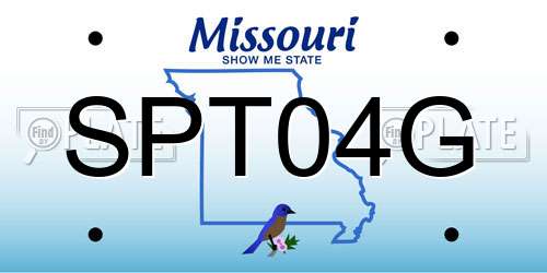 SPT04G Missouri License Plate