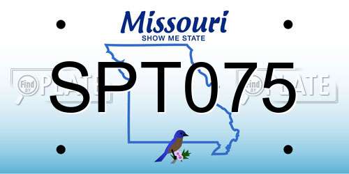 SPT075 Missouri License Plate