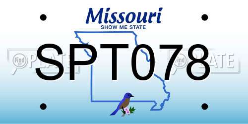 SPT078 Missouri License Plate