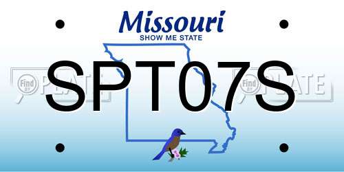 SPT07S Missouri License Plate