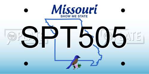 SPT505 Missouri License Plate