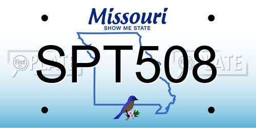 SPT508 Missouri License Plate