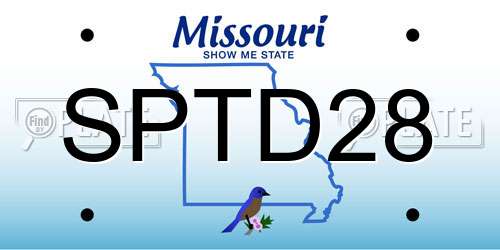 SPTD28 Missouri License Plate
