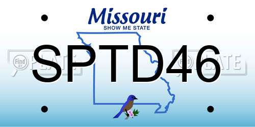 SPTD46 Missouri License Plate