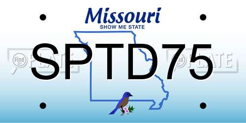 SPTD75 Missouri License Plate