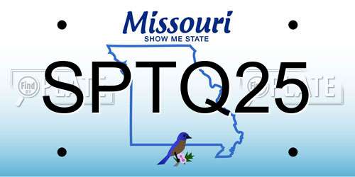 SPTQ25 Missouri License Plate