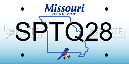 SPTQ28 Missouri License Plate