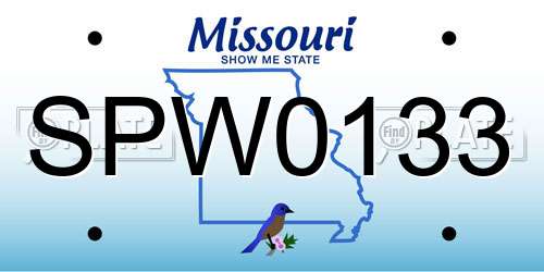 SPW0133 Missouri License Plate