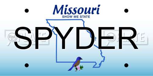 SPYDER Missouri License Plate