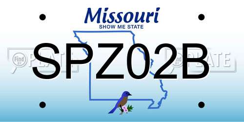 SPZ02B Missouri License Plate