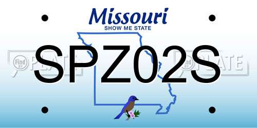 SPZ02S Missouri License Plate