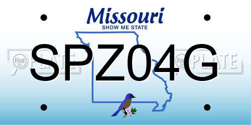 SPZ04G Missouri License Plate