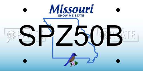 SPZ50B Missouri License Plate