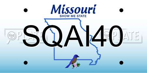 SQAI40 Missouri License Plate