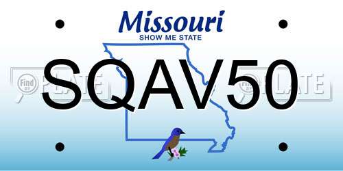 SQAV50 Missouri License Plate