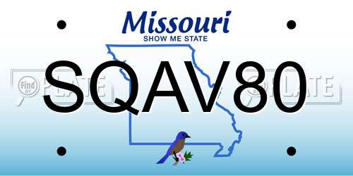 SQAV80 Missouri License Plate