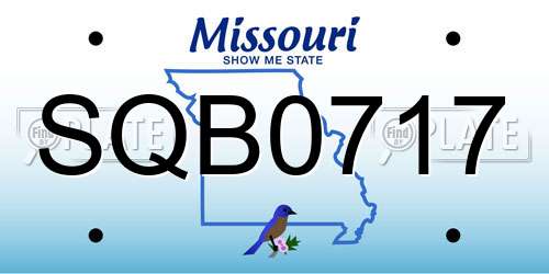 SQB0717 Missouri License Plate