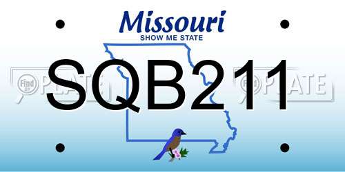 SQB211 Missouri License Plate
