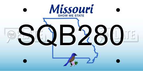 SQB280 Missouri License Plate