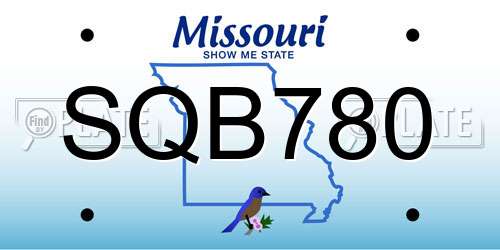 SQB780 Missouri License Plate
