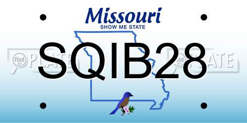 SQIB28 Missouri License Plate