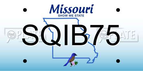 SQIB75 Missouri License Plate