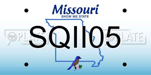 SQII05 Missouri License Plate