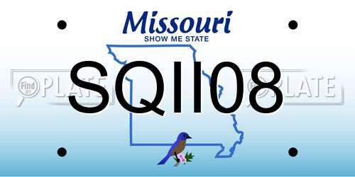 SQII08 Missouri License Plate