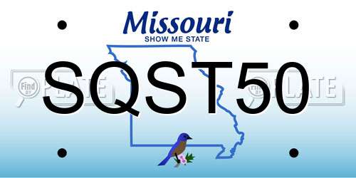 SQST50 Missouri License Plate