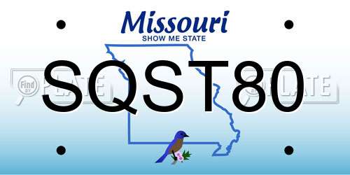 SQST80 Missouri License Plate