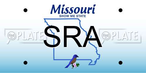SRA Missouri License Plate