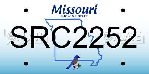 SRC2252 Missouri License Plate