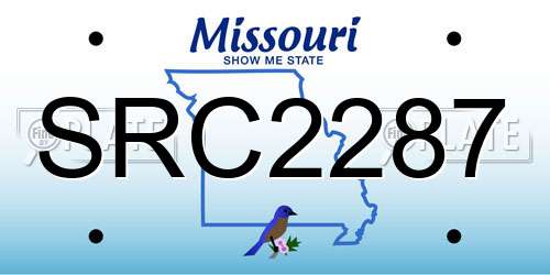 SRC2287 Missouri License Plate