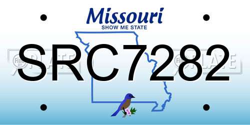 SRC7282 Missouri License Plate