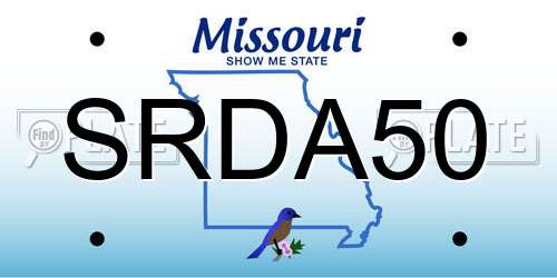 SRDA50 Missouri License Plate