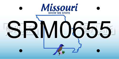 SRM0655 Missouri License Plate