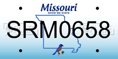 SRM0658 Missouri License Plate
