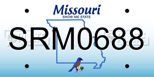 SRM0688 Missouri License Plate