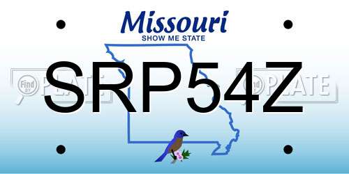SRP54Z Missouri License Plate