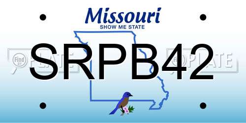 SRPB42 Missouri License Plate