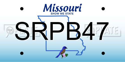 SRPB47 Missouri License Plate