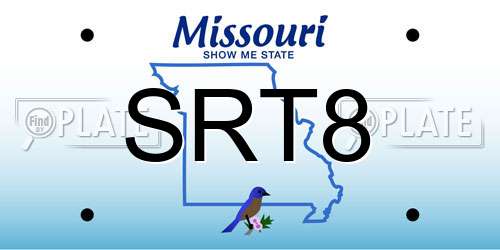 SRT8 Missouri License Plate